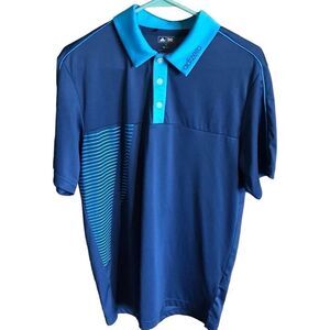 Adidas Golf Adizero golf polo shirt men’s SZ Small blue turquoise
